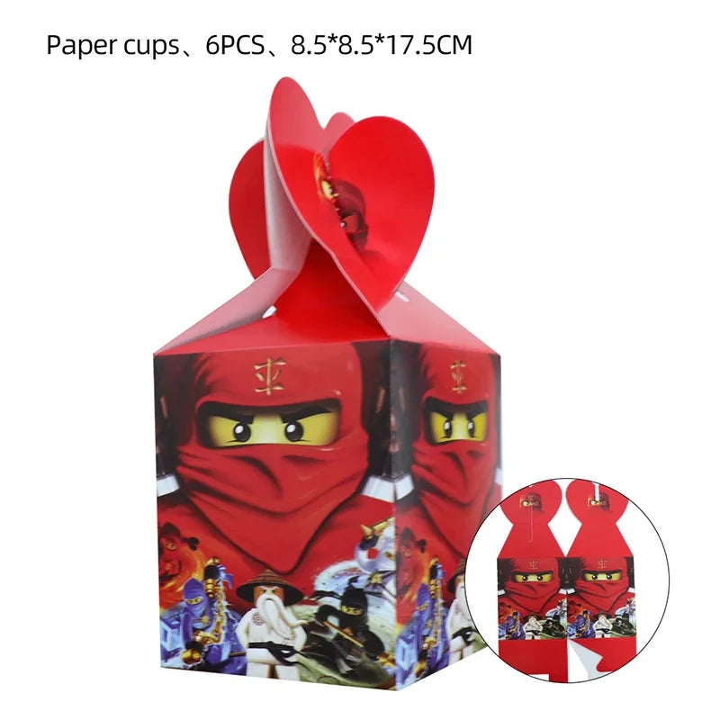 Ninja Theme Birthday Party Disposable Tableware Set - Smarsty