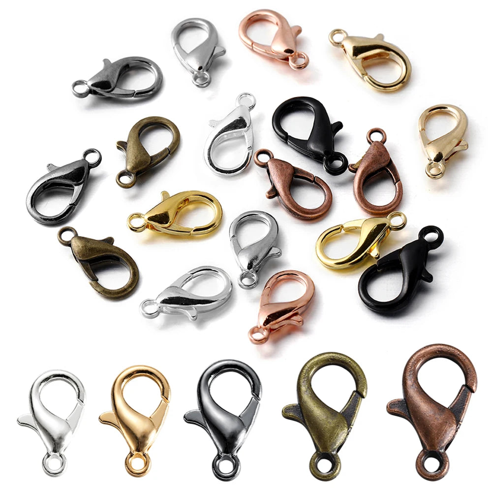 100pcs Lobster Clasps Jewelry Findings for DIY Making - Smarsty