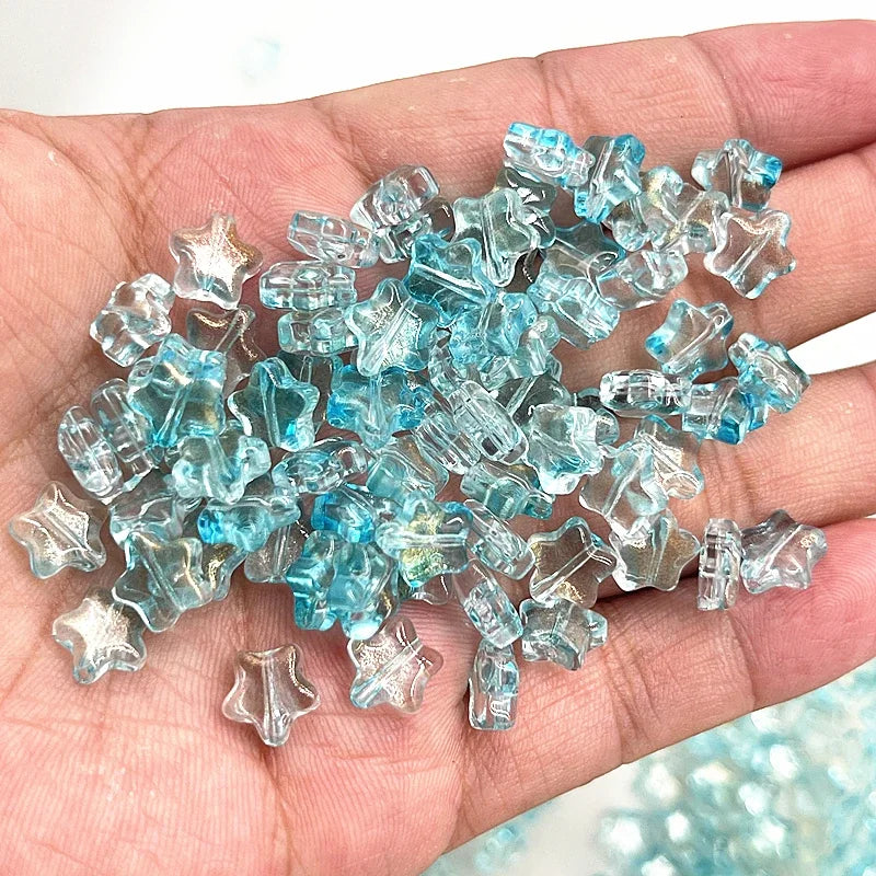 8mm Star Matte Glass Beads for Jewelry Making - Smarsty