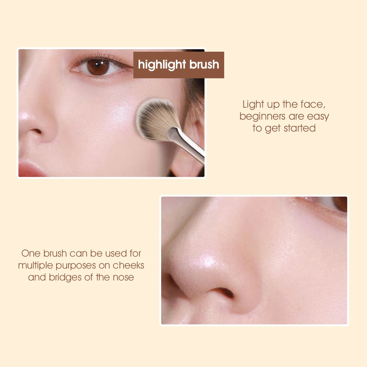 IMAGIC Soft High Quality Blush Brush for Perfect Highlighting - Smarsty