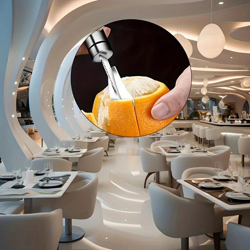 Stainless Steel Orange,Citru Peeler,Simple Lemon Peeler,Creative Cutter,Orange Peeler Tool With Handle,Restaurant Kitchen Gadget by Smarsty