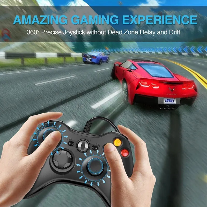 Wired USB Game Controller for Xbox 360 with Enhanced Precision - Smarsty