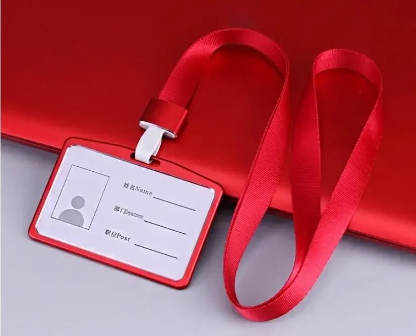 Employee Aluminium Alloy Plastic Credit Card ID Card Cover Case Work Identity Badge Card Cover Bag Women Men Work Card Holders
