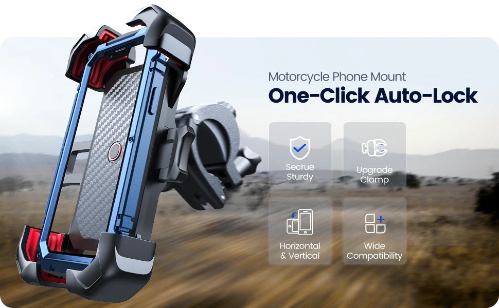 Universal Bike Phone Holder 360 Degree Rotation Shockproof - Smarsty