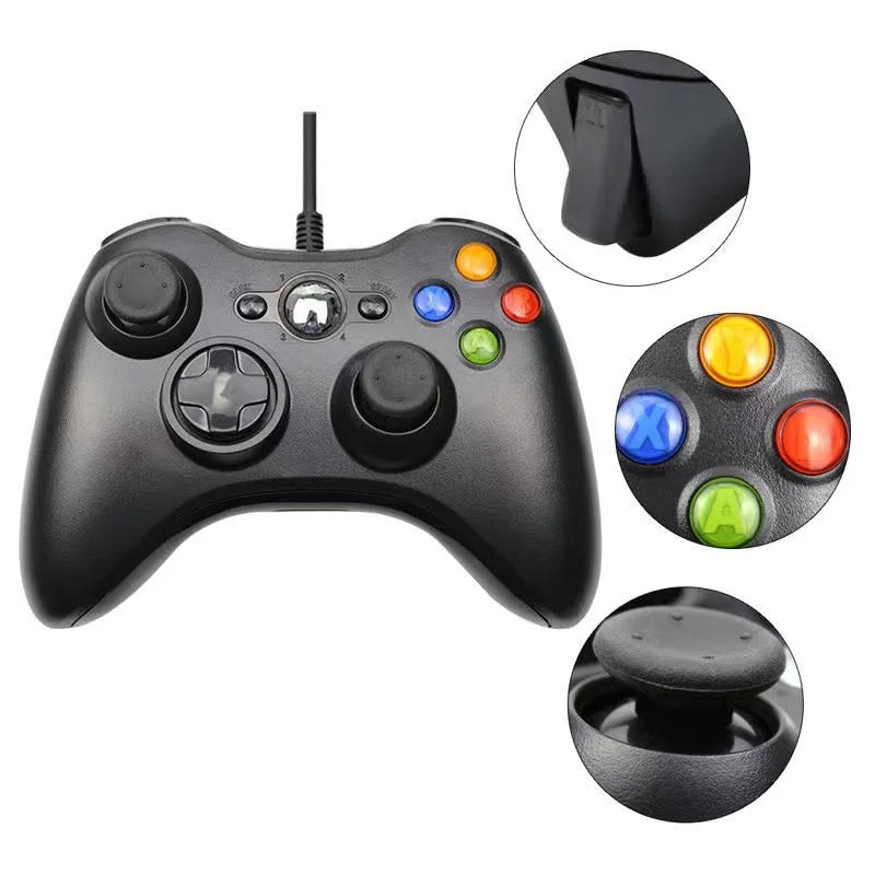 Xbox 360 Wired Game Controller With Dual Vibration Feature - Smarsty