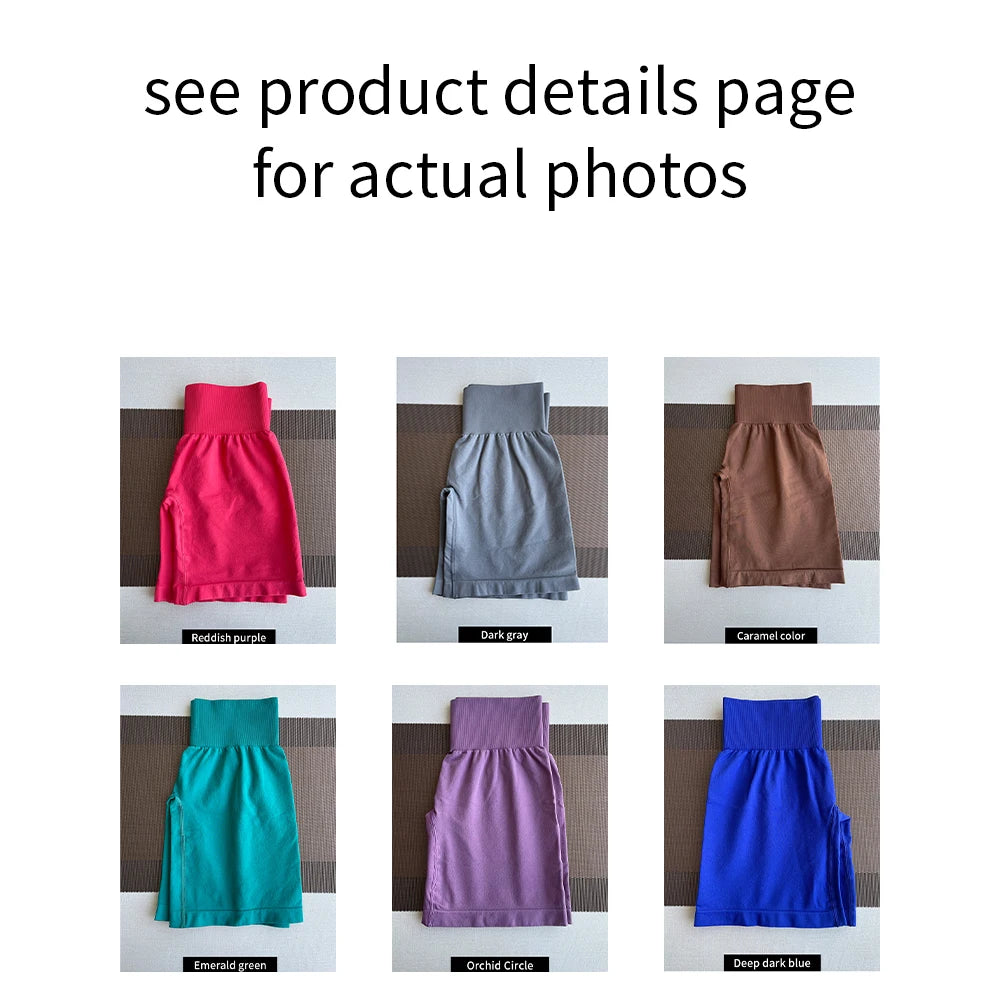 TKITK Spandex Solid Seamless Shorts Women Soft Workout Tights Fitness Yoga Pants Gym tight pants leggings cycling shark pants
