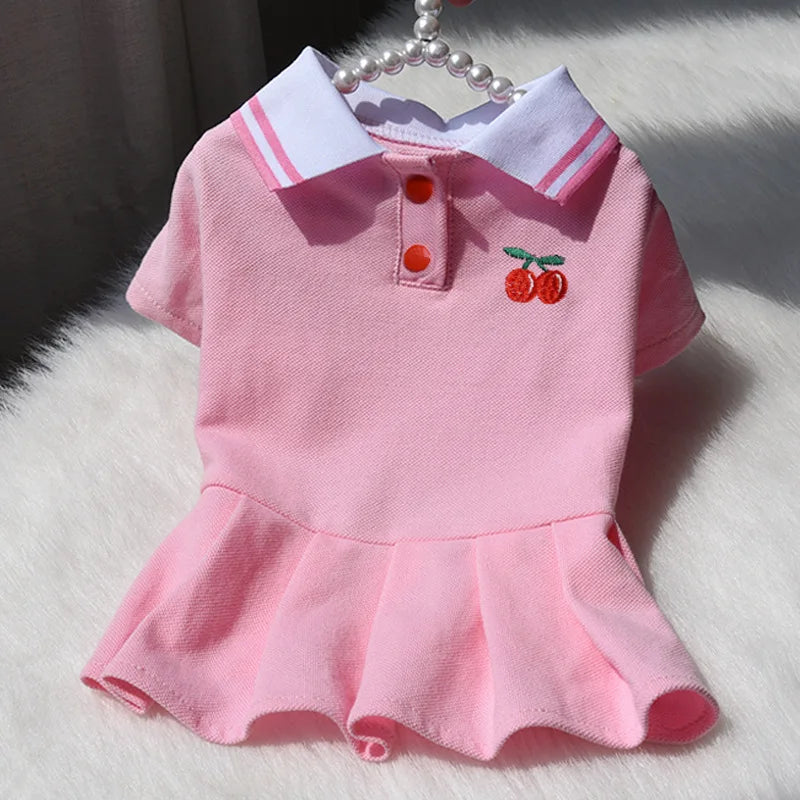 Cute Dog Polo Dress for Small Dogs Summer Style - Smarsty
