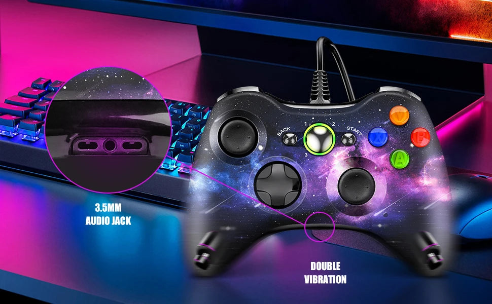 USB Wired Game Controller for Xbox 360 with Enhanced Precision - Smarsty