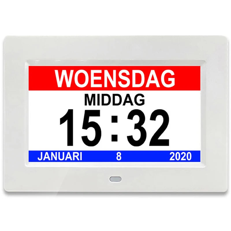 Digital LED Calendar Clock with 12 Alarms and Multi-Language Display - Smarsty