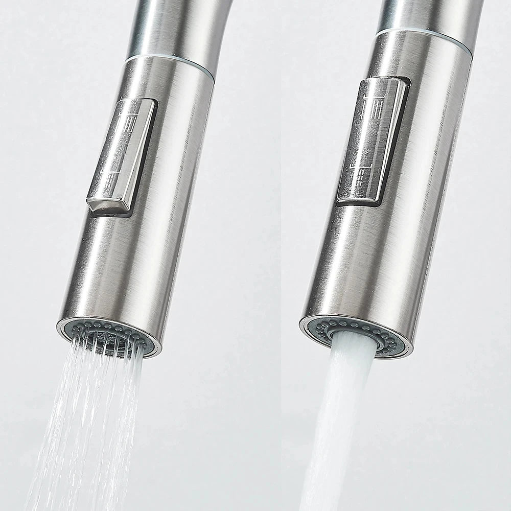 304 Chrome Kitchen Faucet with Pull-Out Spray Feature - Smarsty