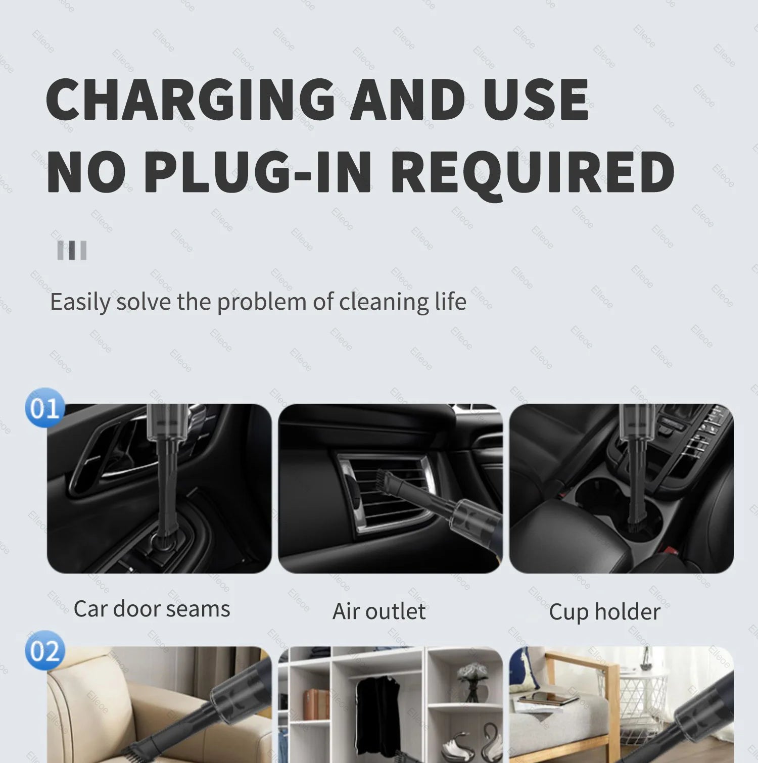 Wireless Portable Car Vacuum Cleaner With Powerful Suction - Smarsty