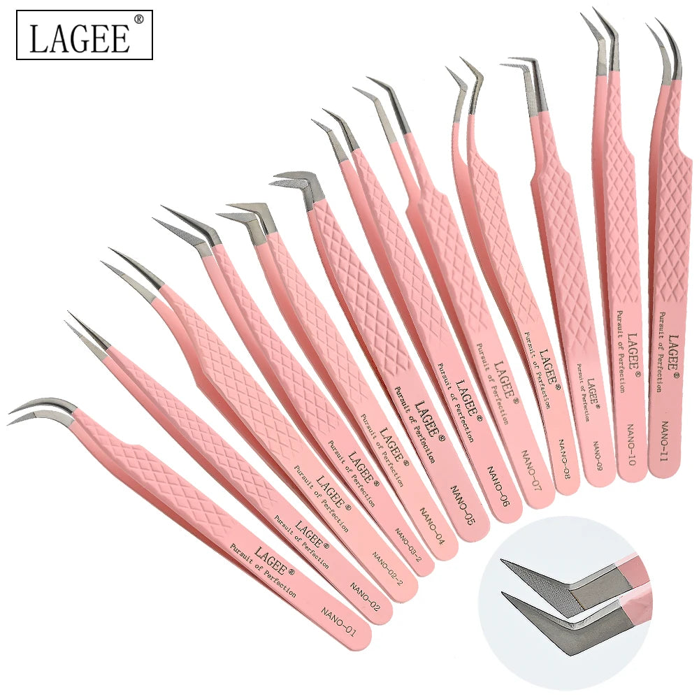 LAGEE Precision Lash Extension Tweezer with Nano Technology - Smarsty