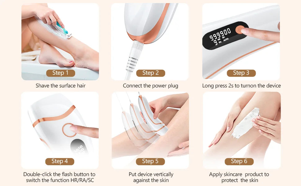 IPL Epilator 999000 Flashes Laser Hair Removal Painless Permanent Photoepilation for Men Women Trimmer Electric Depilador