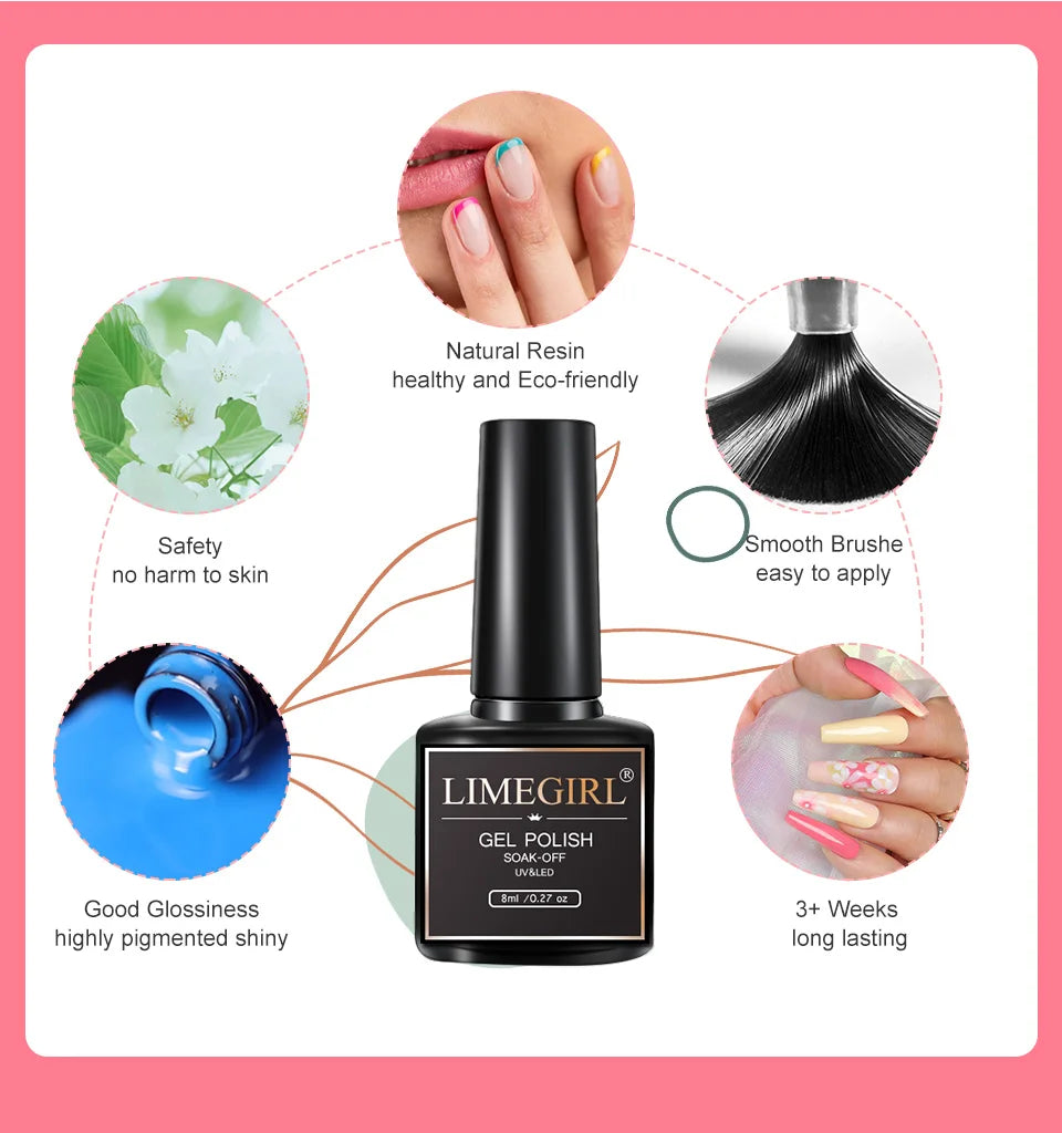 Acrylic Gel Nail Extension Kit with UV LED Lamp - Smarsty