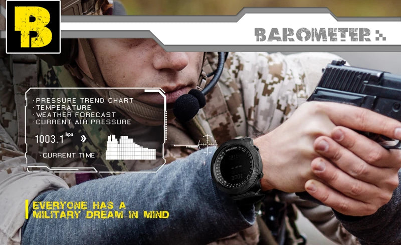 North Edge Men's Waterproof Digital Sports Watch with Altimeter - Smarsty