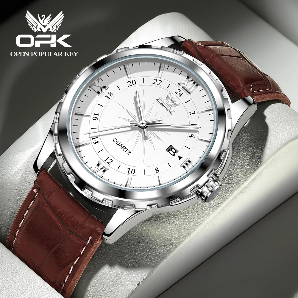 OPK Steel Belt Dual Calendar Men's Quartz Watch - Smarsty