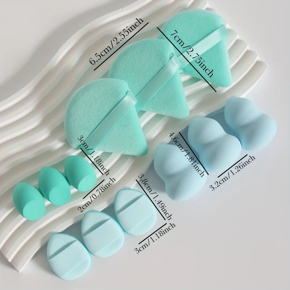 12-Piece All-Purpose Makeup Sponge Set for Flawless Application - Smarsty