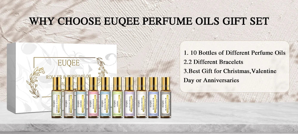 EUQEE Women Fragrance Oil Gift Set with Bubble Gum and White Musk - Smarsty