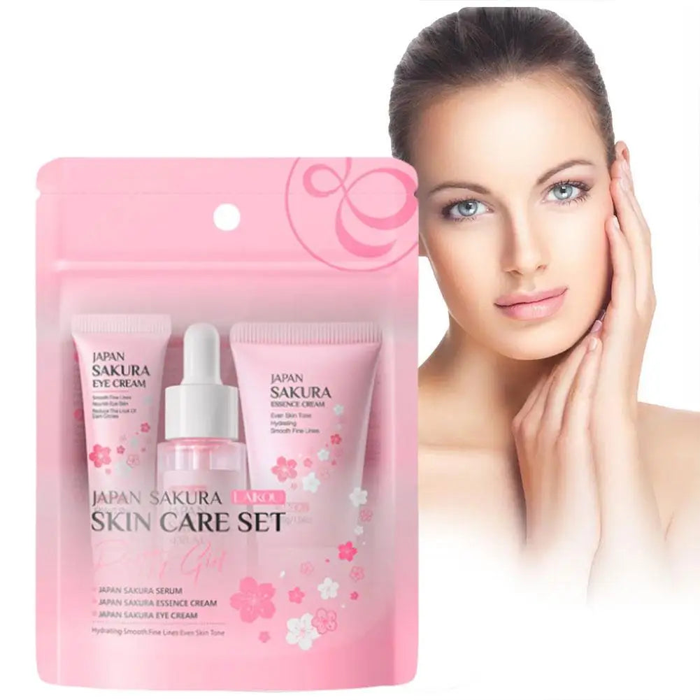 Sakura Skin Care Sets & Kits With Cleanser,Serum,Eye Cream,essence Cream Beauty Products For Women Gift Sets Routine Travel Kit - Smarsty