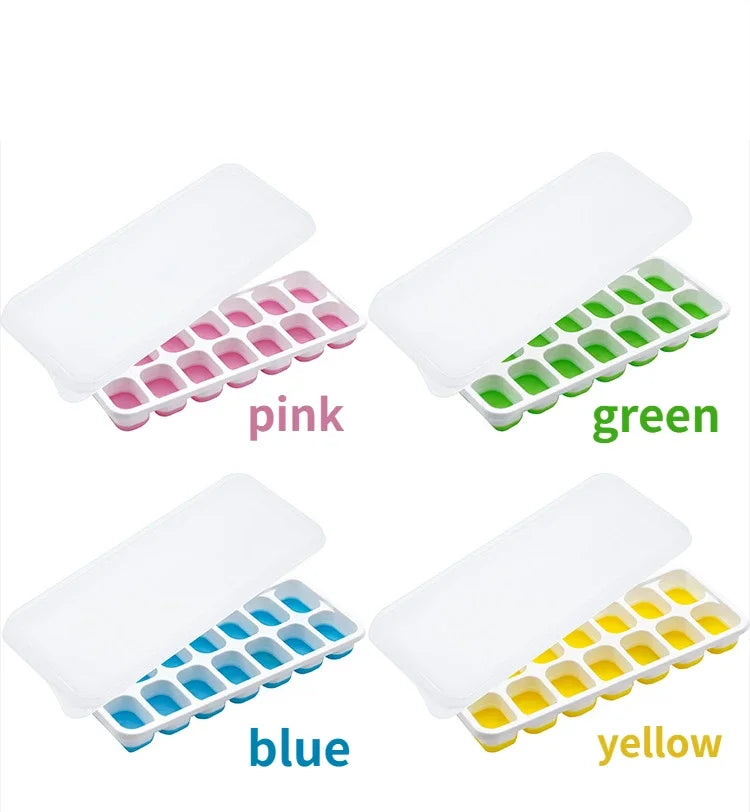 14 Grid Ice Cube Tray Silicone Mold Square Ice Cube Tray Mold Ice Cube Maker Non-toxic Durable Bar Pub Wine Ice Blocks Maker - Smarsty