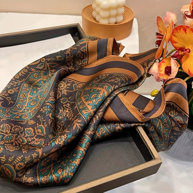 Luxury Silk Scarf Women Satin Shawl Sun Protection Wrap - Smarsty