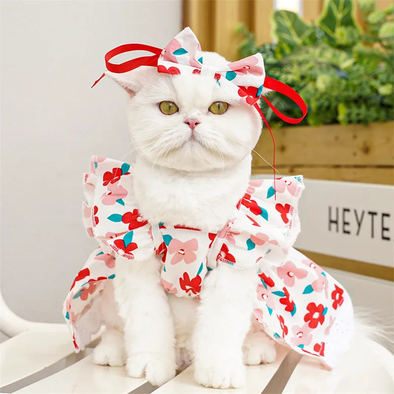 Floral Summer Pet Dress for Dogs and Cats - Smarsty