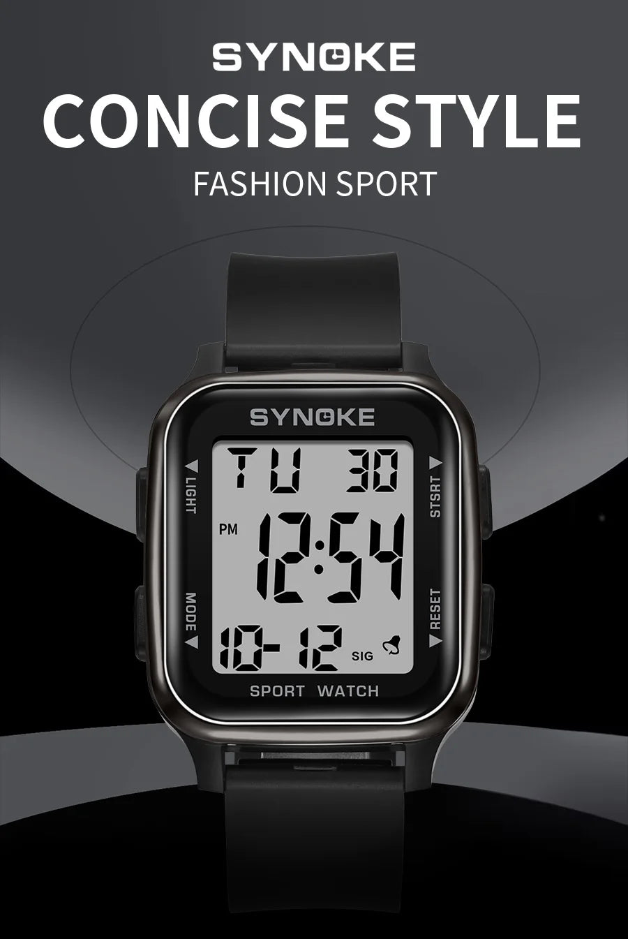 SYNOKE Military Digital Watch Waterproof Sports Design - Smarsty
