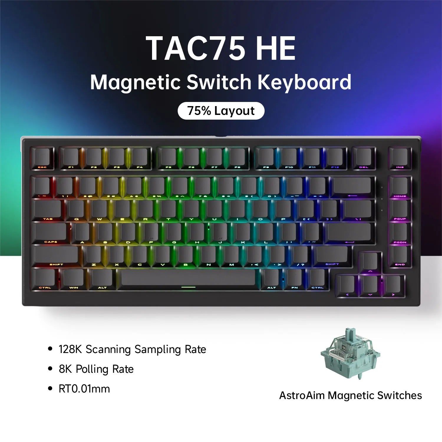 75 Percent Keyboard With Magnetic Switch For Gaming
