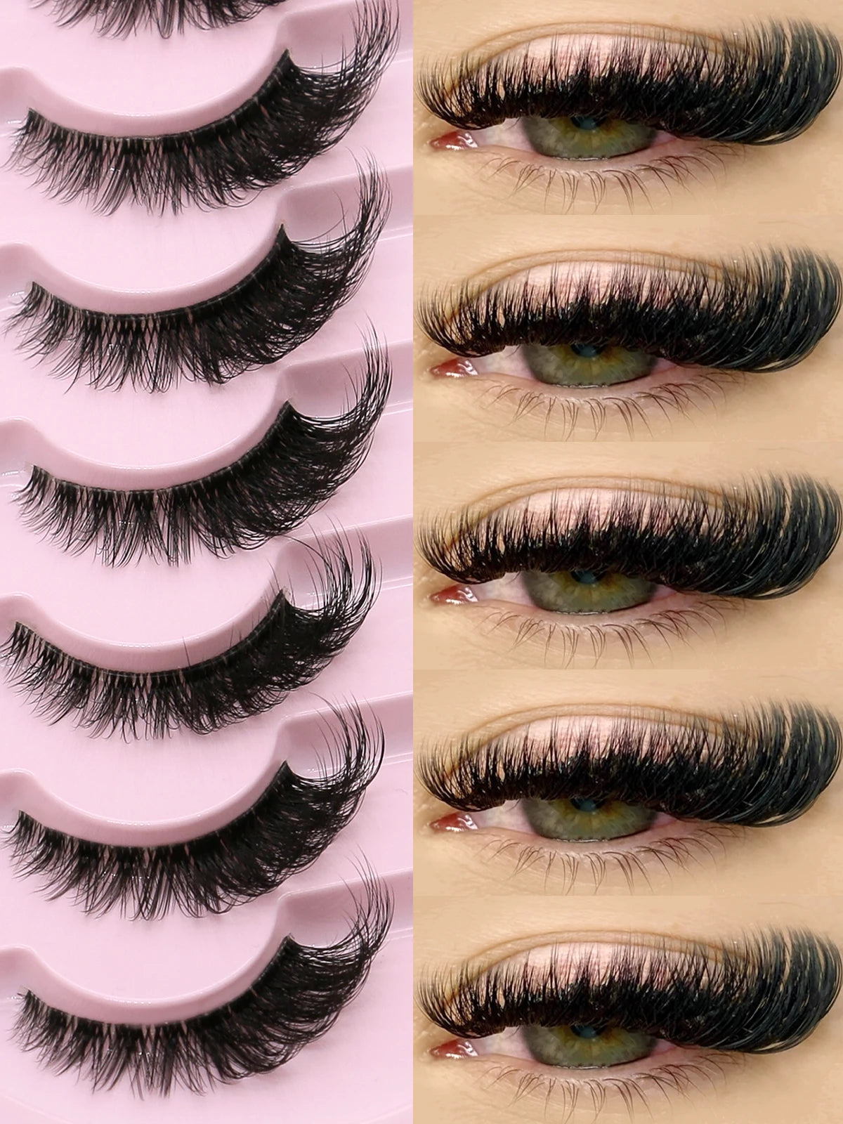 GROINNEYA Winged Cat Eye Faux Mink Lashes - Smarsty