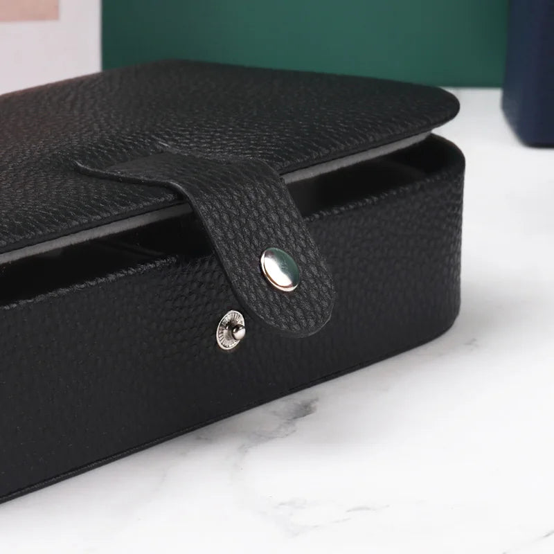 Portable Jewelry Organizer Case for Travel with Leather Storage - Smarsty