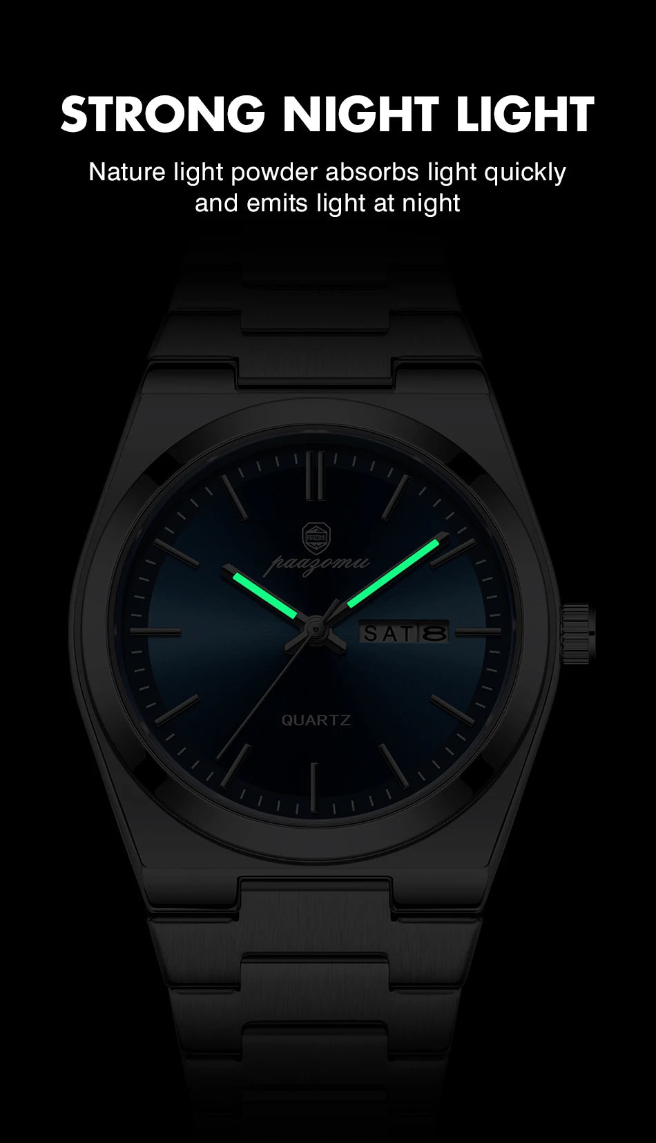 Luxury Waterproof Quartz Men's Watch with Luminous Features - Smarsty