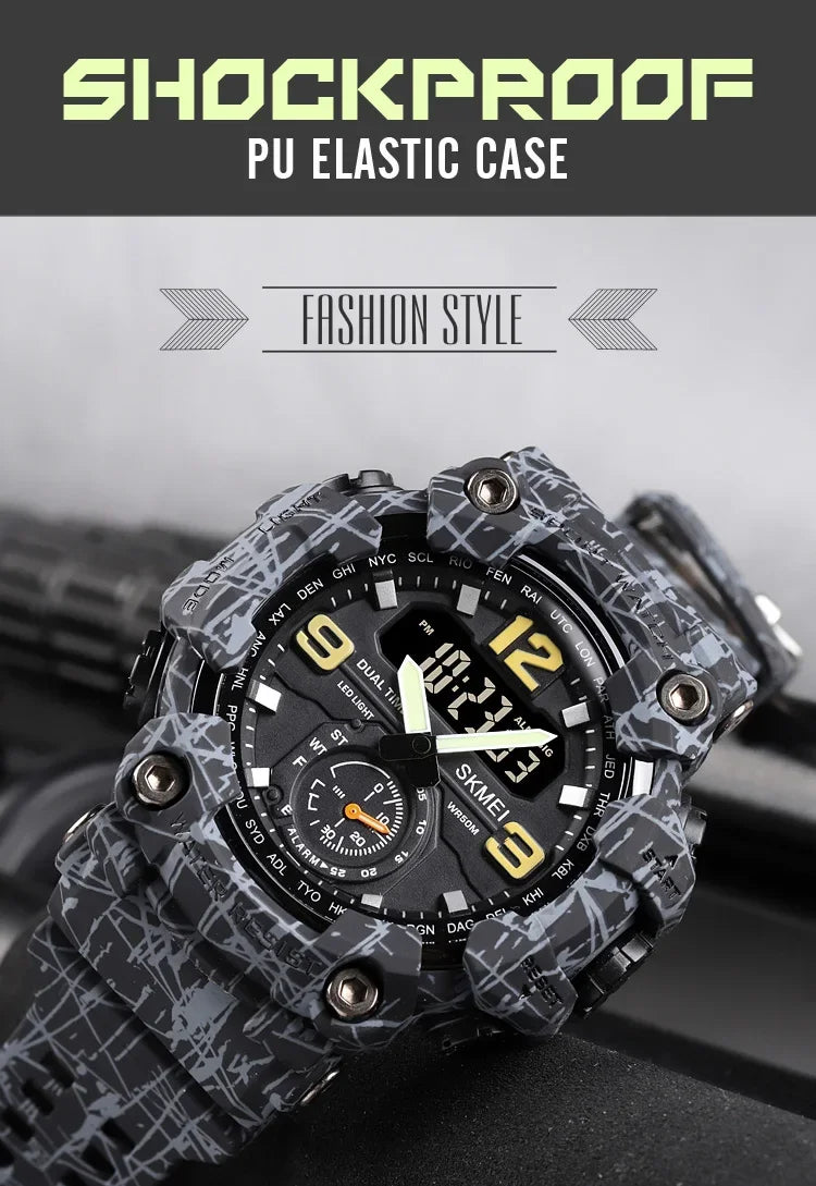 Skmei 1637 Waterproof Sport Wristwatch with Dual Movement - Smarsty