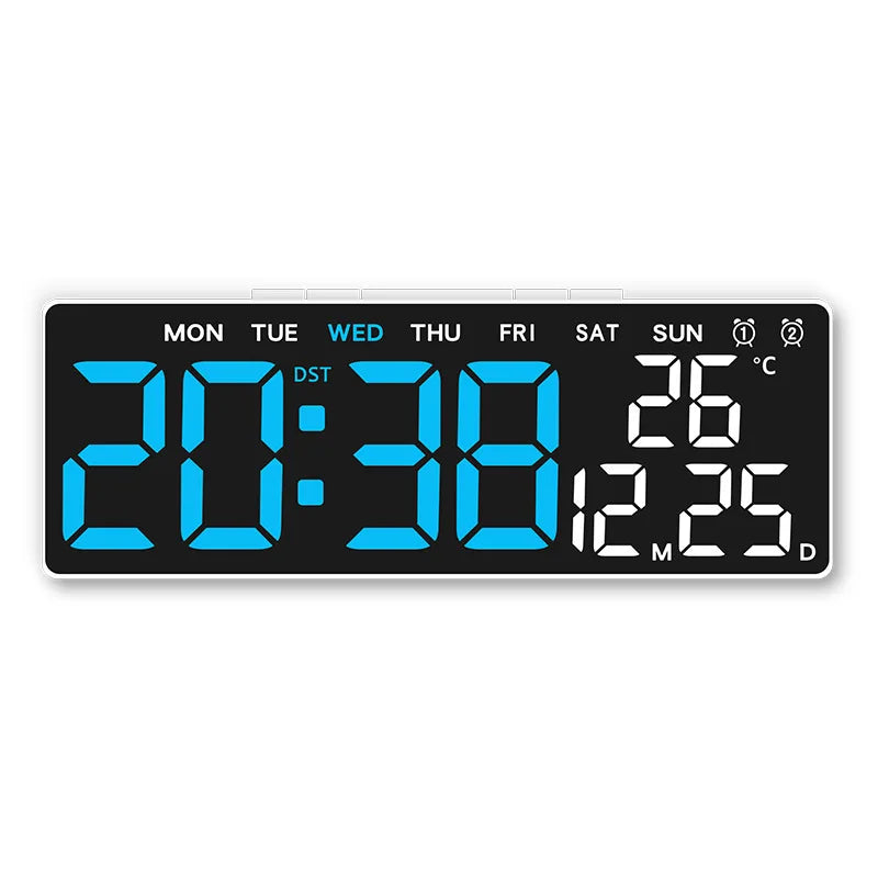 Digital LED Alarm Clock with Adjustable Brightness and Temperature Display - Smarsty
