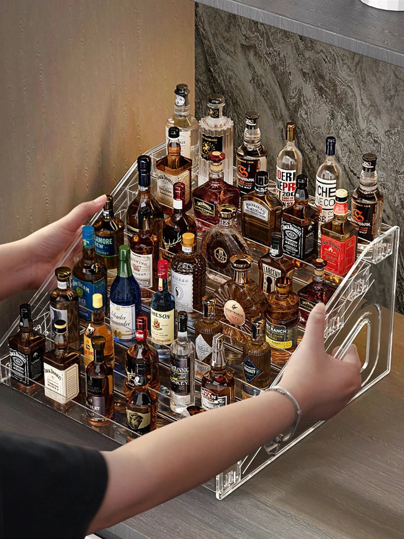 3-7 Tier Transparent Display Rack Stepped Multi-Layer Acrylic Storage Rack Toy Anime Car Model Small Wine Bottle Perfume Storage by Smarsty