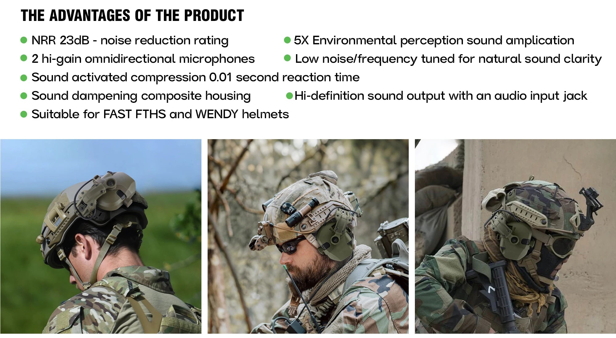 Active Helmet Mounted Earmuffs For Shooting Electronic Hearing Protection Ear Protect Noise Reduction Active Hunting Headphone