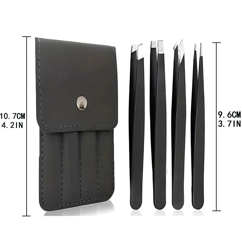 Colorful Stainless Steel Eyebrow Tweezers for Precision Hair Removal - Smarsty