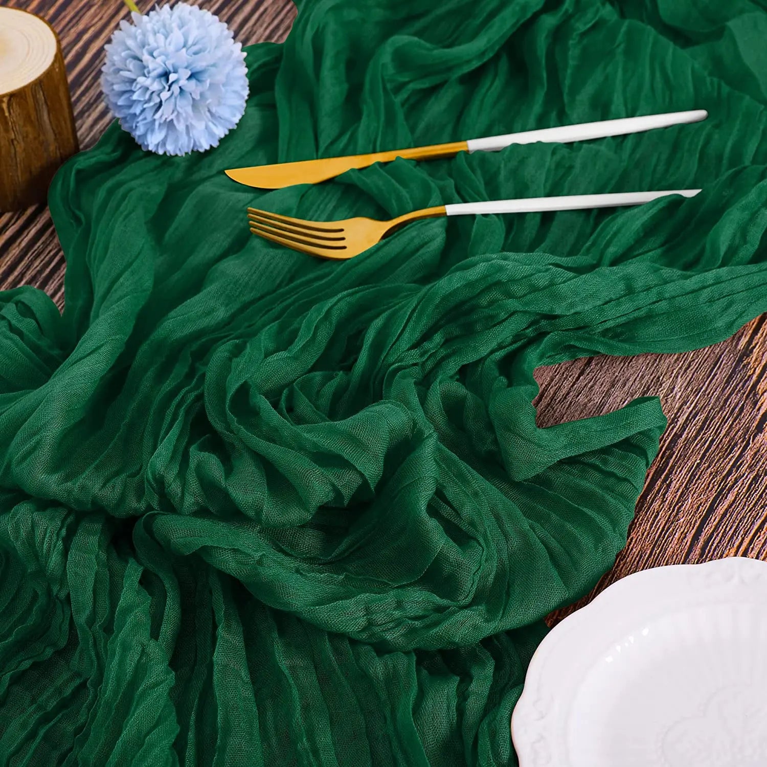 Wrinkle Gauze Table Runner for Elegant Dining Decor - Smarsty