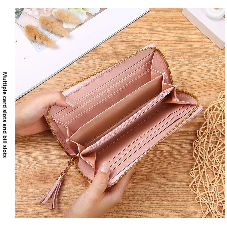 Fashion Women's Wallet Zipper Coin Purse Lady Short Clutch Purse Handbag Patchwork Leather Female Card Holder Wallet Phone Pouch