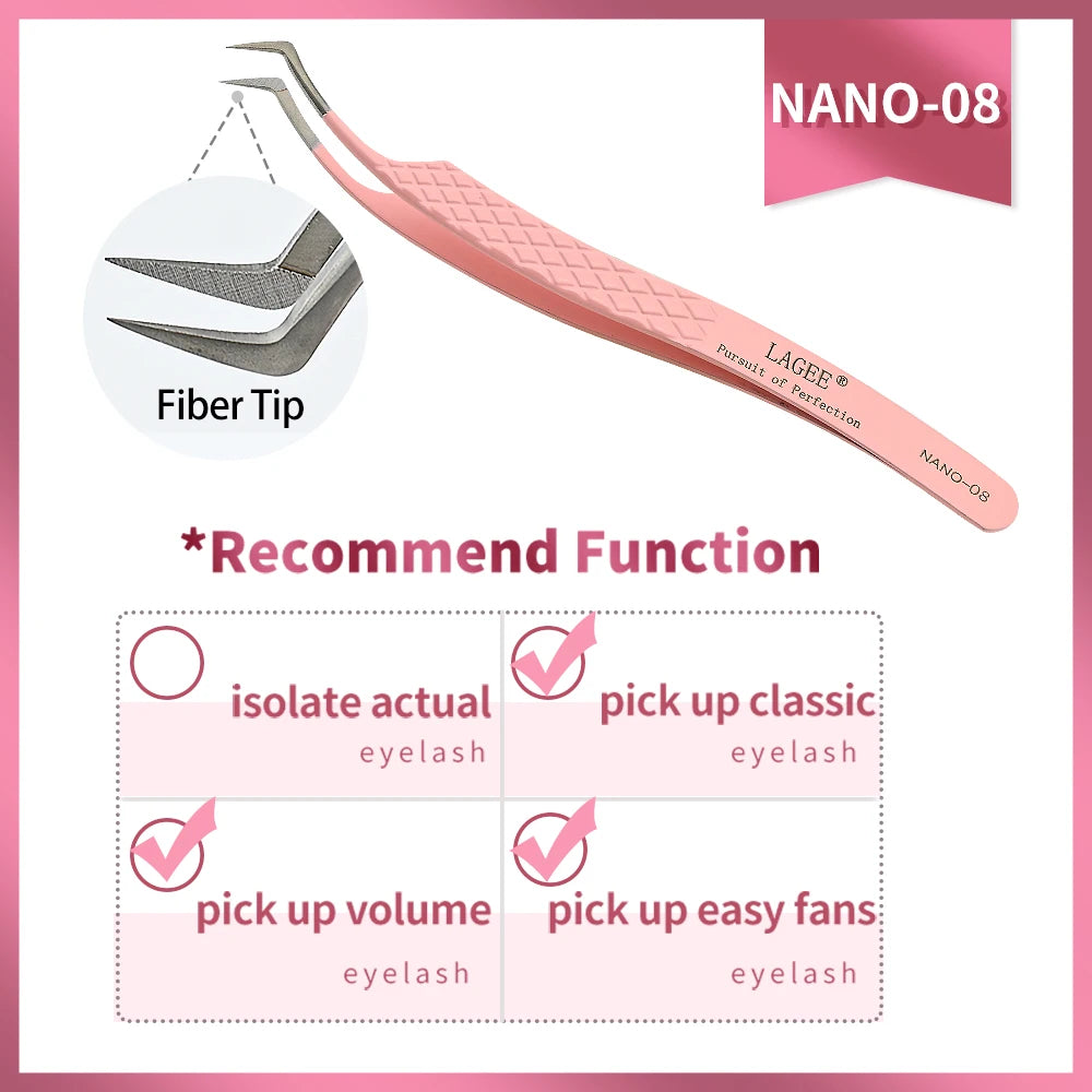LAGEE Precision Lash Extension Tweezer with Nano Technology - Smarsty