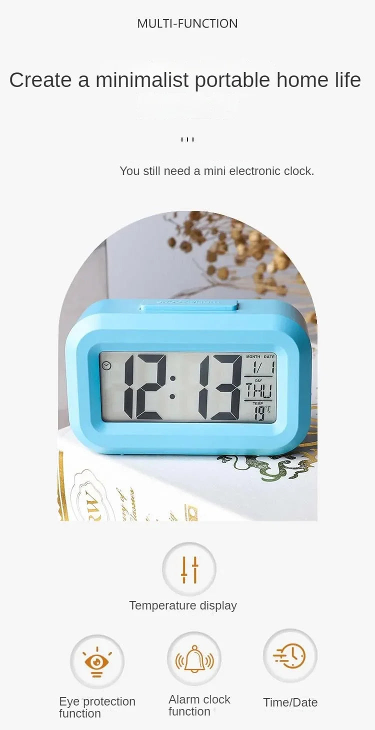 LED Digital Alarm Clock with Calendar Function for Desk - Smarsty