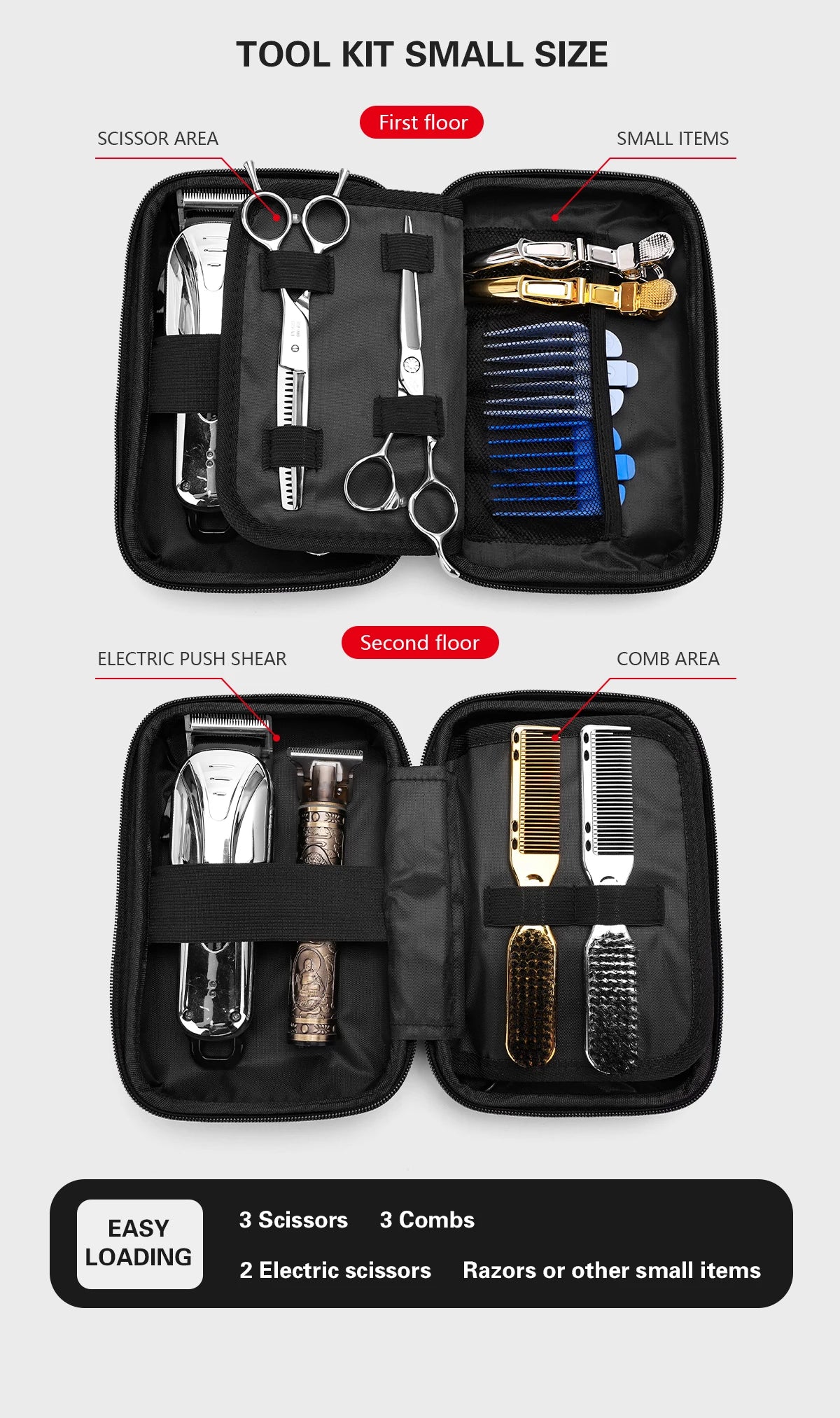 Portable Hair Scissors Case Bag Waterproof and Shockproof - Smarsty