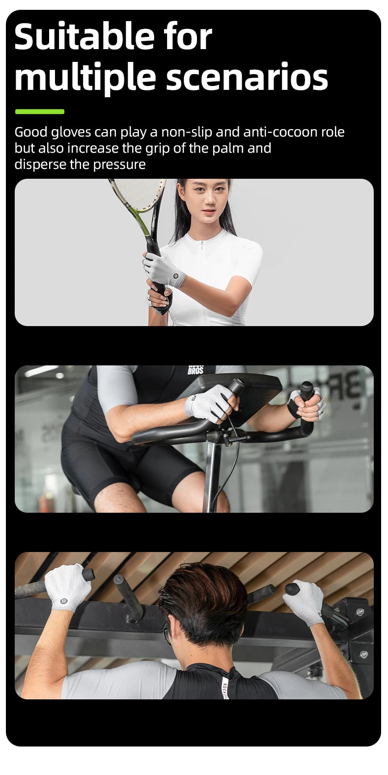 RockBros Breathable Cycling Gloves Half Finger Anti Slip - Smarsty