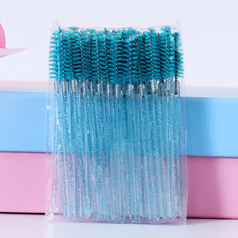 QSTY 50pcs Disposable Eyelash Brush Applicators in 6 Colors - Smarsty