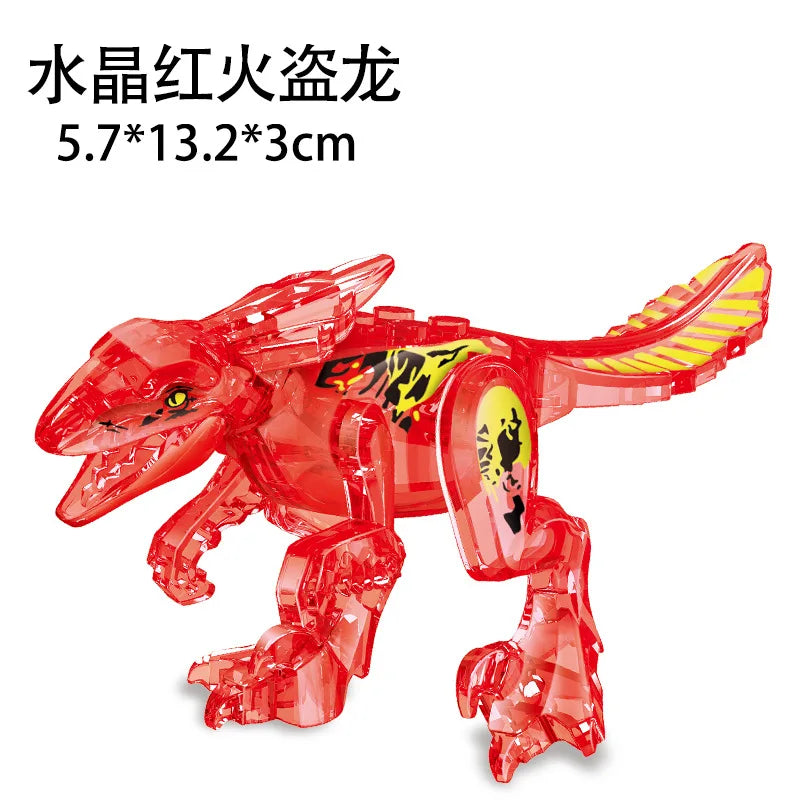Jurassic World 3 Brutal Raptor Building Blocks Dinosaur Bricks Tyrannosaurus Indominus I-Rex Assemble Toy For Children by Smarsty