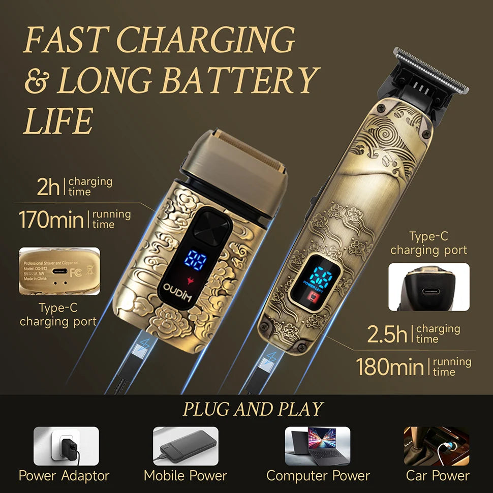 Foil Shavers for Men with Head Shaving, Hair Beard Trimmer, Face Mustache Grooming Kit, Bald Head Shavers and and Haircutting