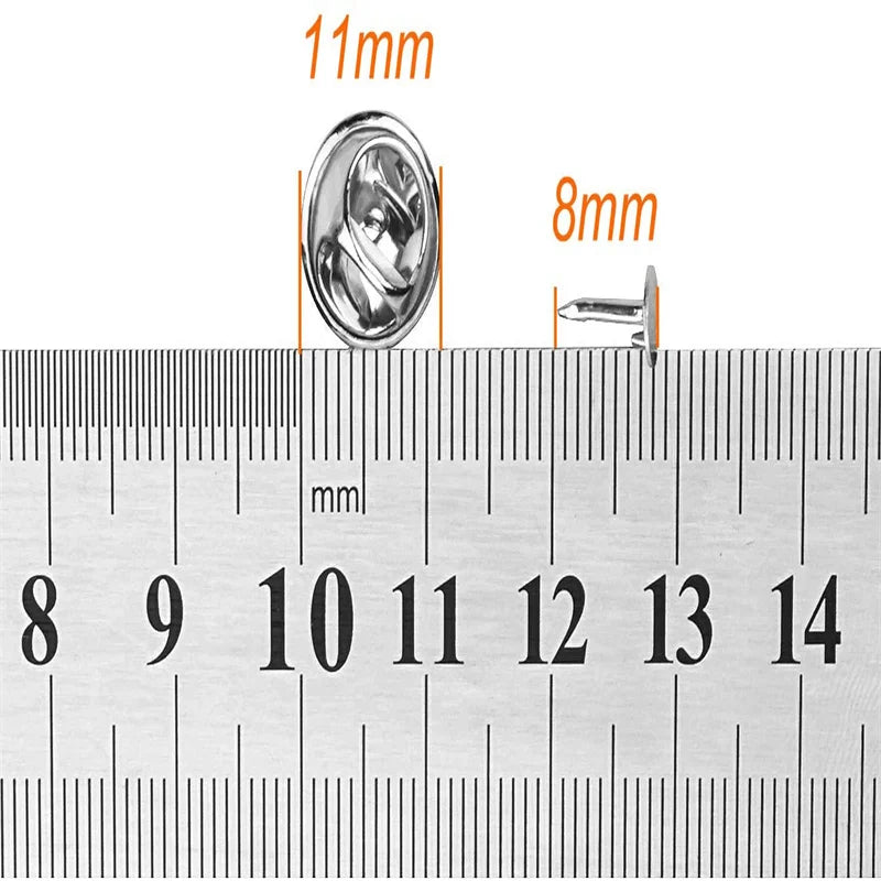 100Pc Metal Locking Pin Backs Secure Brooch Bases Pack - Smarsty