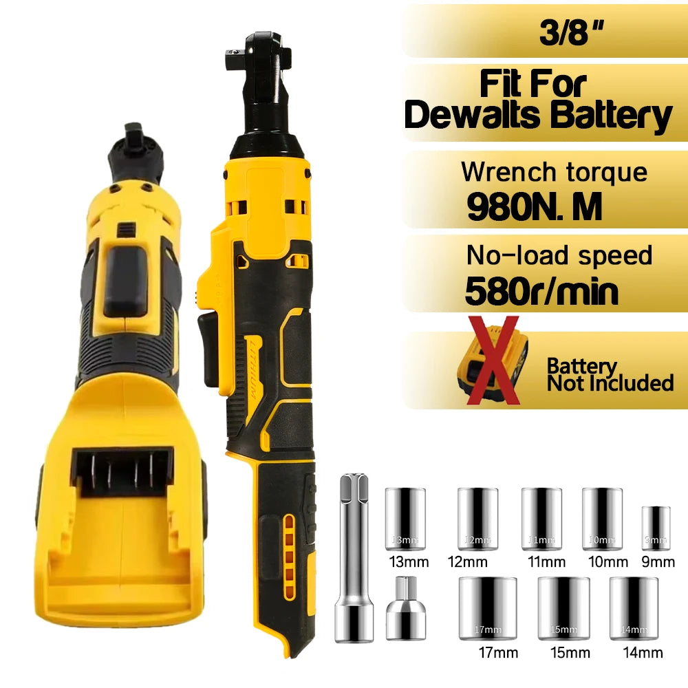 Cordless Electric Ratchet Wrench 500N.M for Quick Nut Removal - Smarsty