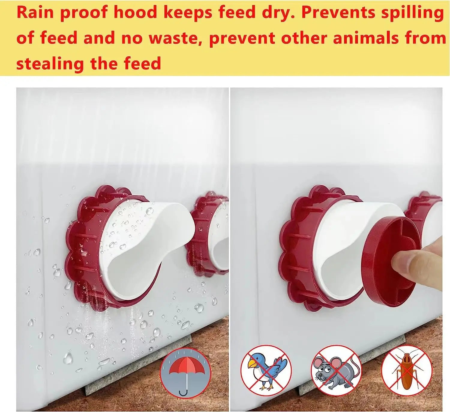 Rainproof Automatic Chicken Feeder for Easy Self Feeding - Smarsty