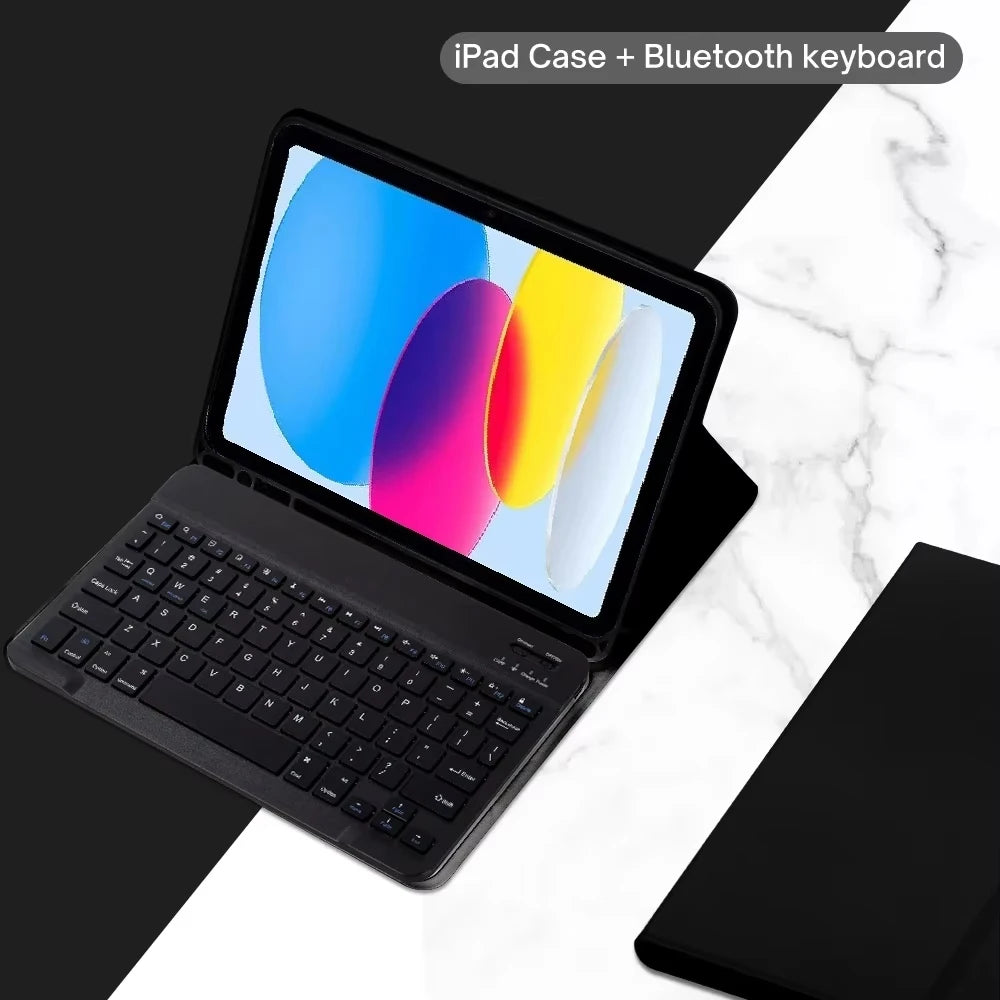 Keyboard Case For iPad 10th Gen 2022 10.9inch,Detachable Bluetooth Keyboard Cover For iPad 11 11inch A16 2025 With Pencil Holder