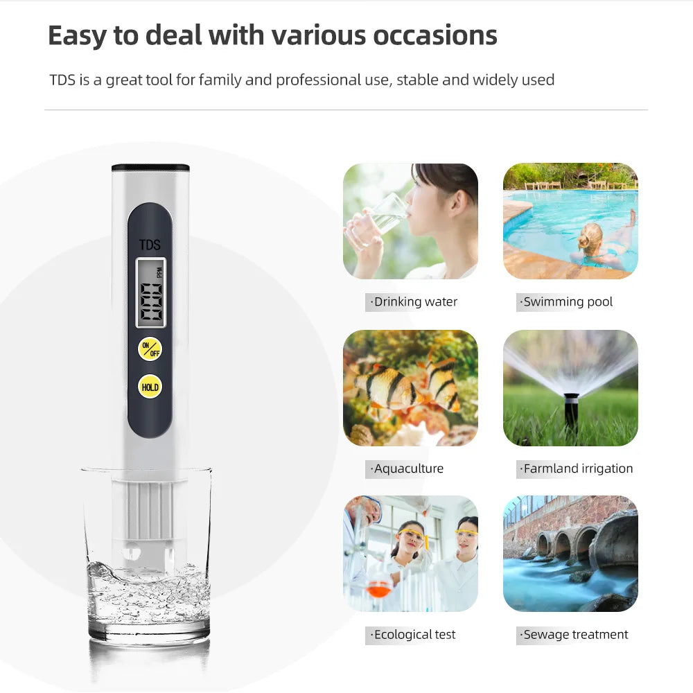 Digital TDS Meter Water Quality Tester for Accurate Readings - Smarsty